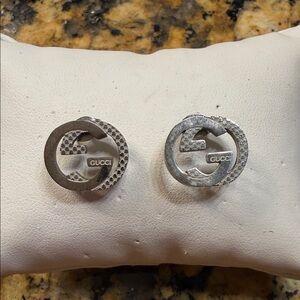 G Metallic Logo Stud Earrings